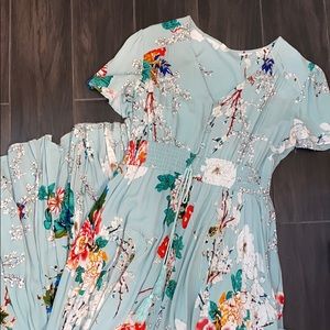 Long floral maxi dress